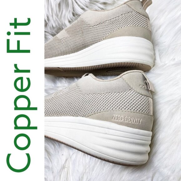 COPPER FIT FREEDOM ZERO GRAVITY MENโS SLIP ON LOW TOP WALKING SNEAKERS BEIGE 9.5 - Picture 6 of 11